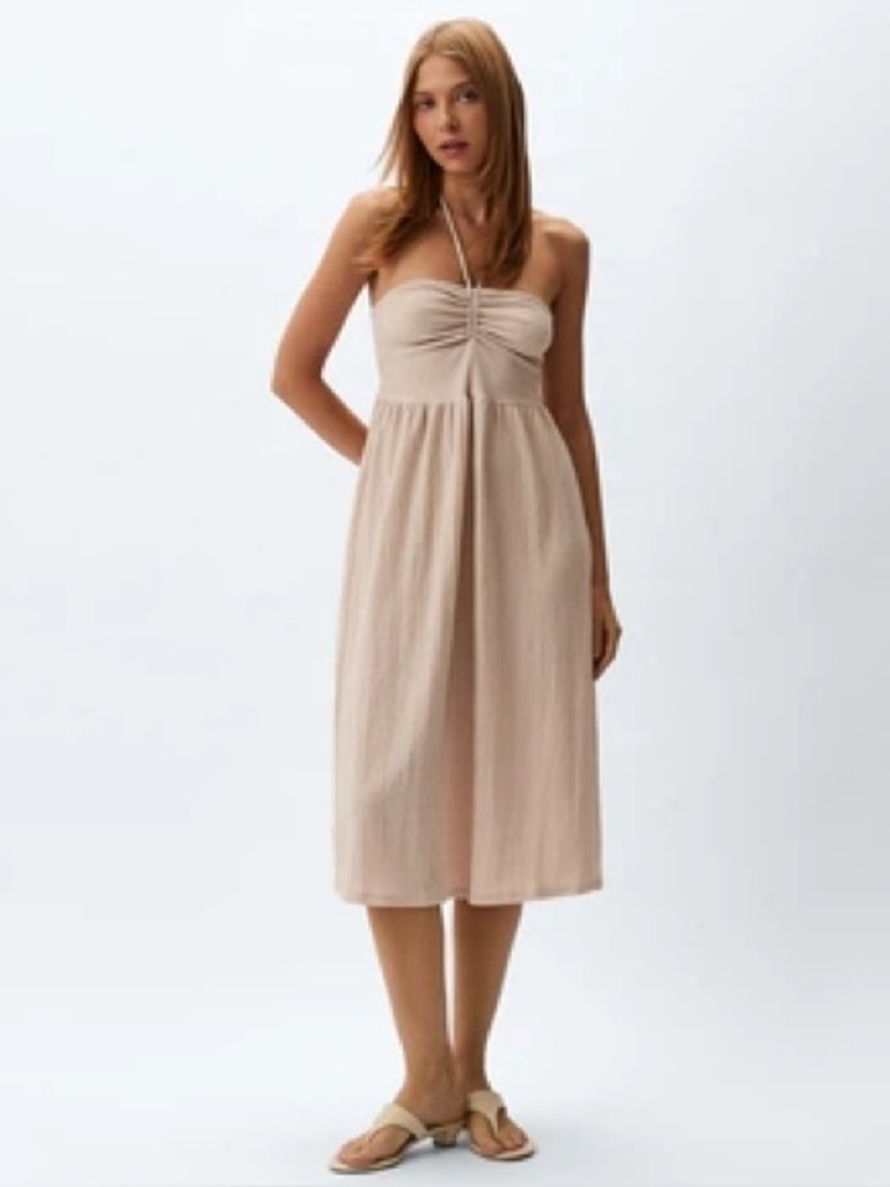 H&M | Backless Dress With A Crinkled Effect